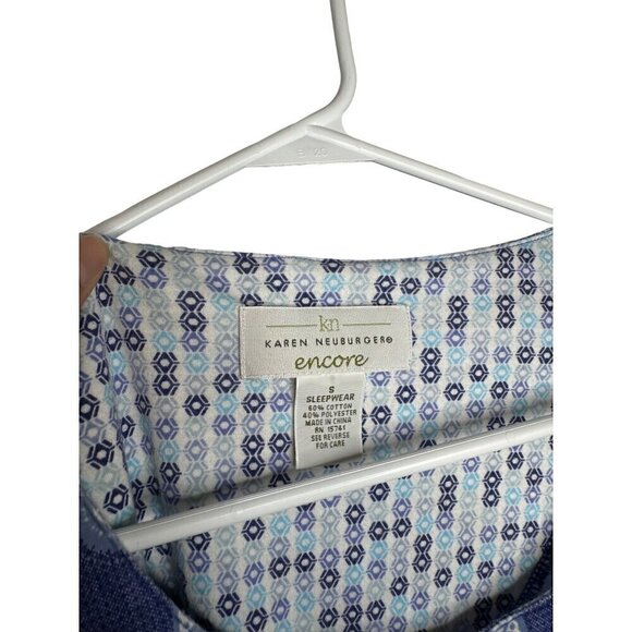 Karen Neuburger Encore Sleepwear Blue Small - Picture 2 of 3